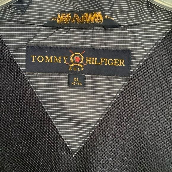 MEN’S TOMMY HILFIGER NAVY‎ BLUE PINSTRIPED JACKET SIZE XL - Picture 9 of 10